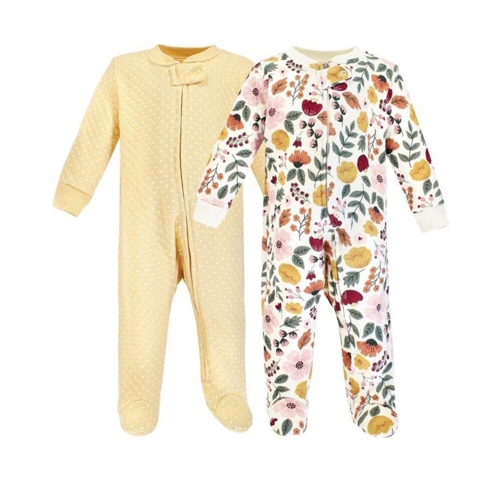 NWT Hudson Baby Girls' Premium Quilted Zipper Sleep and Play 0-3 months